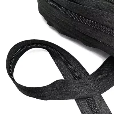 Молния в рулоне черная тип 5, 200 м