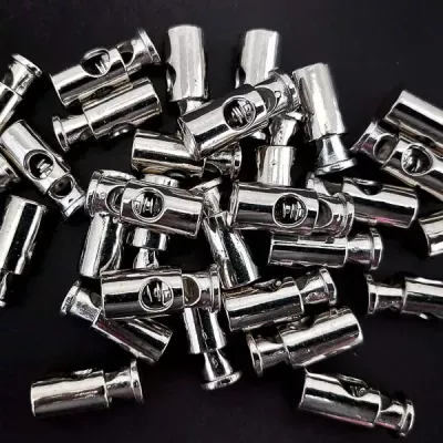 стопор подвійний односторонній, срібло, упак. 100 шт