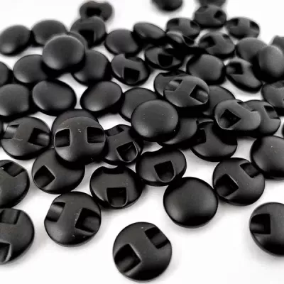 Пуговица блузочная матовая черная 16 L, 100 шт