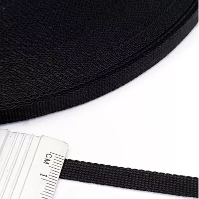 Стропа тонка чорна 0,8 см, 50 м