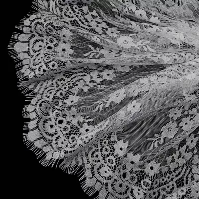 Мереживо Zira шантильї біле, 30 см, купон 3 м