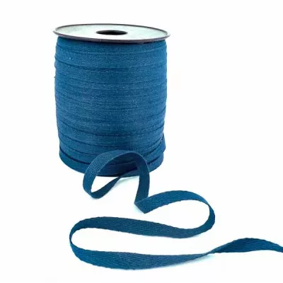 Тесьма х/б (кіперна) 10мм темно-синя 5166