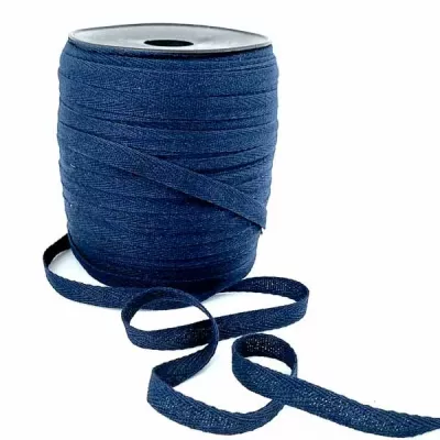 Тесьма х/б (киперная) темно- синяя, 10мм