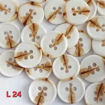 гудзик Т7 кістка плоска L 24/2