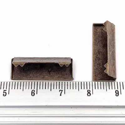 накінечник зажим плоский  20 мм, антик, 500 шт