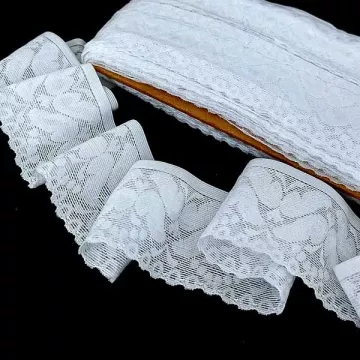 кружево стрейч белое, шир 6,5 см