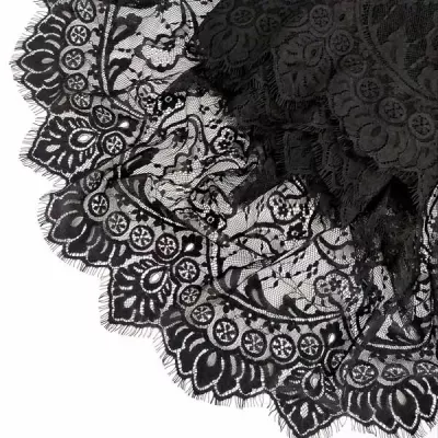 Кружево Zira шантильи, черное 35 см