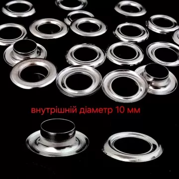 Блочка нікель, 10мм + кільця та антимагніт,1000 шт
