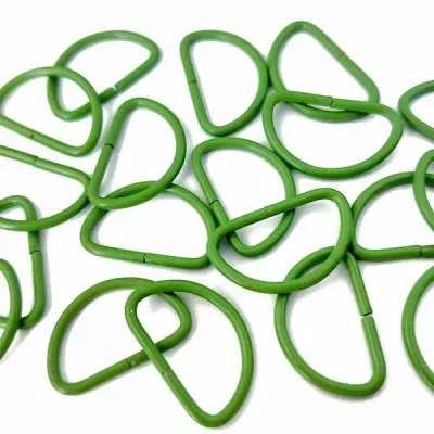 Полукольцо с эмалью зелёное, 20мм 