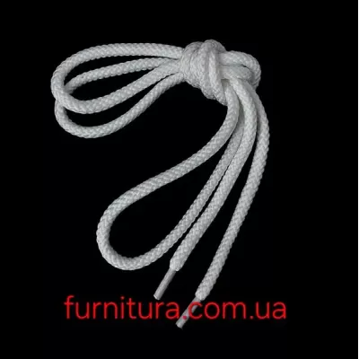 шнурки 120/150 см круглі білі (уп 50 пар)