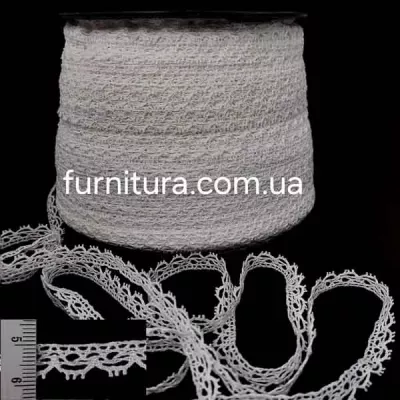 Мереживо кроше біле, шир 1 см 