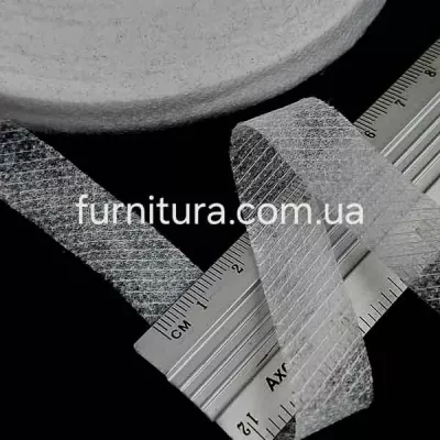 кромка флізел. для пройми 37°, 15 мм біла (100 м)