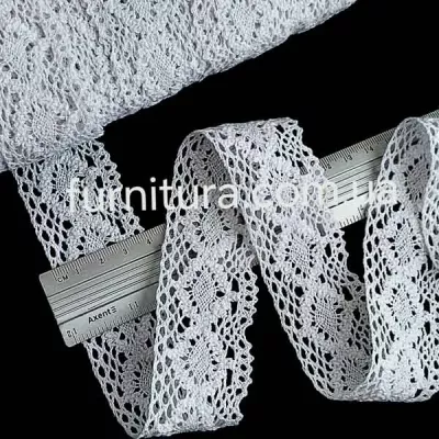 Кружево Кроше белое, ширина 4 см  5023