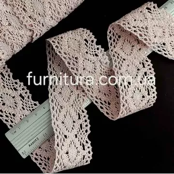 Кружево Кроше белое, ширина 4 см  5023