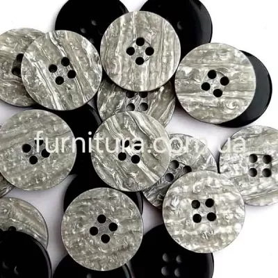 пуговица F L32/4 уд, с.серая мрамор №2000, уп.500 шт