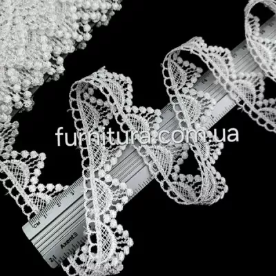 Кружево Zira арт.727-12, белое, 3 см