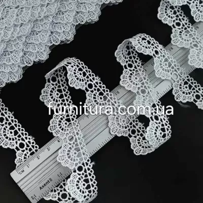 Кружево Zira арт.727-19, белое, 2,5 см