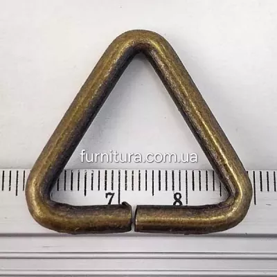 Треугольник мет. 2.5 см, антик, (100 шт)