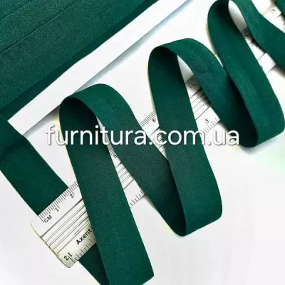 Резинка бейка темно-зелена (матова), 20 мм