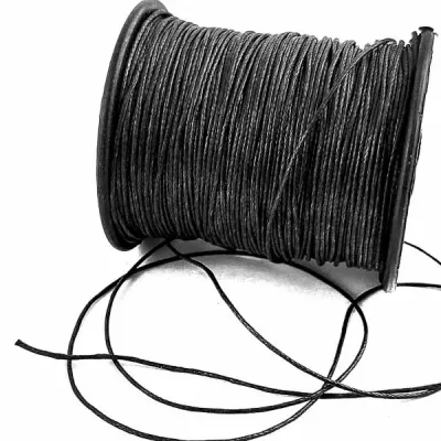 Канат вощений 1 мм, чорний
