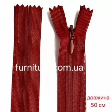 Молния ассорти потайная, 50см 