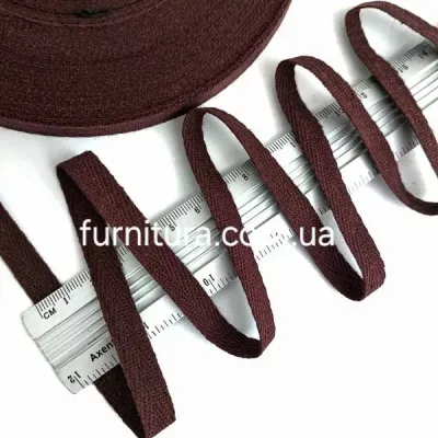 Тесьма х/б (кіперна) коричнева, 10мм