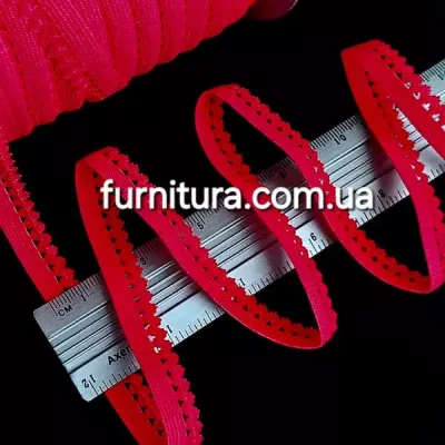 Резинка ажурна червона, 12 мм