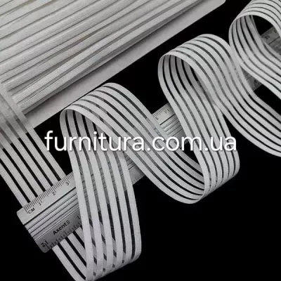 Резинка з сіткою смужкою 3 см молоко (боб 23 м) 