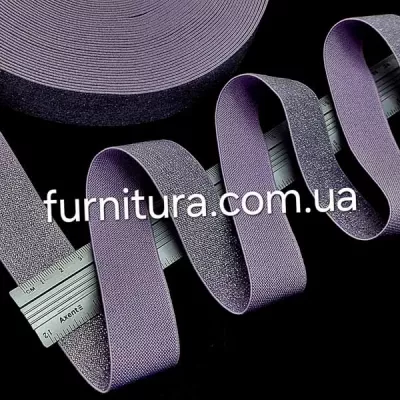 Резинка бузкова +люрекс срібло, 3 см