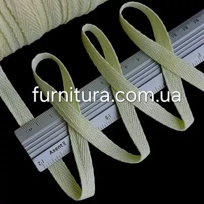 тасьма кіперна х/б 10 мм, жовта № 5010 (200м)