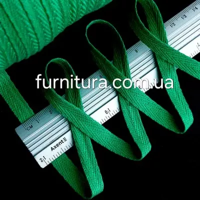 тасьма кіперна х/б 10 мм,  зелена № 5119 (200м)