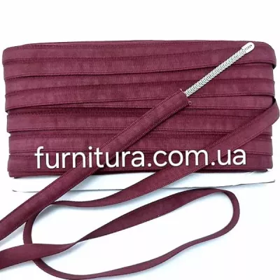 Стрічка тунельна 10-12 мм, колір бордо, 46м 