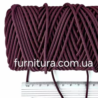 Канат-резина 3 мм боб- 100 м - бордо (163)