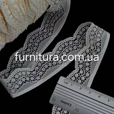 Кружево эластичное 2.5 см, молочное