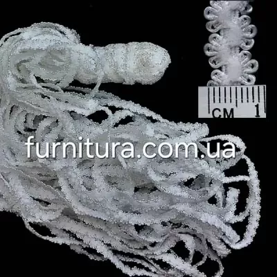 Резинка ажурная бельевая 10 мм белая, 25 м