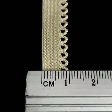 резинка ажурная бельевая 10 мм кремовая,  25 м