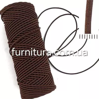 Канат-резина 3 мм боб- 100 м - коричневая (146)