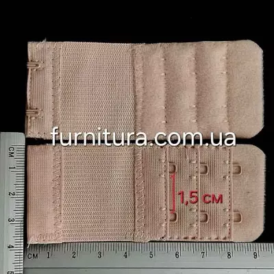 Застібка-подовжувач беж, 2 ряди х 3 петлі