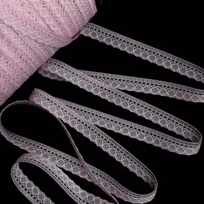 Мереживо павутинка 1 см, рожеве