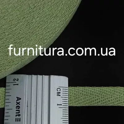 Тесьма х/б (киперная) салатовая, 10мм 