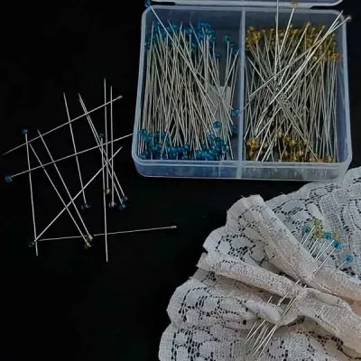 булавка бусинка 0,3х45 мм, 200 шт