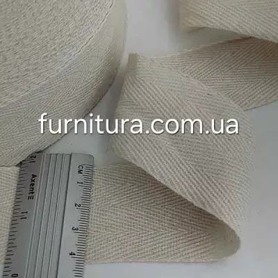 Тесьма х/б (кіперна) натуральна, 40мм