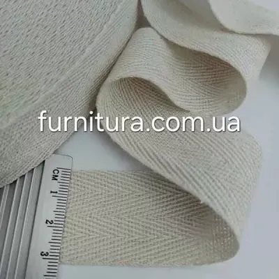 Тесьма х/б (кіперна) натуральна, 30мм