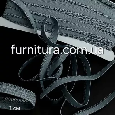 резинка ажурная бельевая 10 мм серая, 23 м