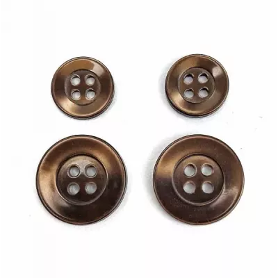 Ґудзик 4 удари, коричневий Sedefli