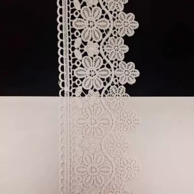 мереживо Zira в'язане молочне, 6-8 см