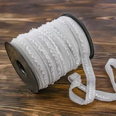 Резинка ажурна білизна біла, 15 мм  