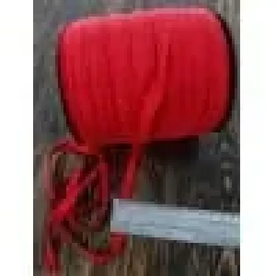 тасьма х/б 10 мм у шви -200 м -червона №5216