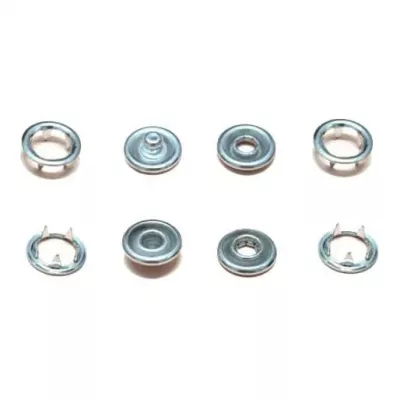 Кнопка трикотажна нікель, 9.5 мм (100 шт)