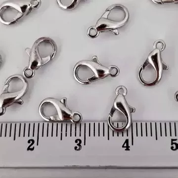 Карабін, 10х5мм срібло, 50 шт